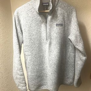 Grey pullover half zip up light sweater
